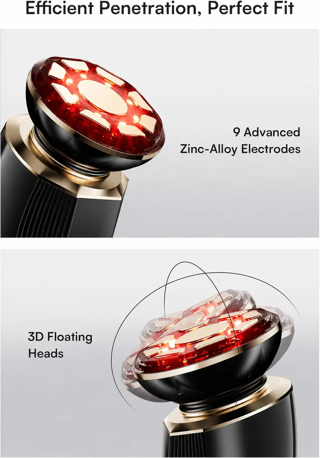 Three in one red light facial and neck beauty device, a skincare tool that eliminates skin swelling and tightens the skin